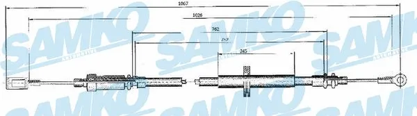 Cable Pull, parking brake (C0524B)