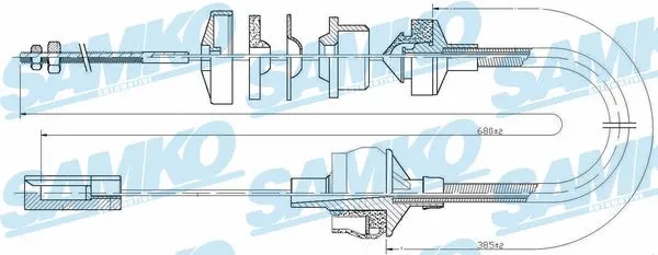 Cable Pull, clutch control (C0164C)