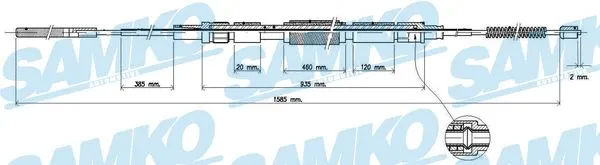 Cable Pull, parking brake (C0937B)
