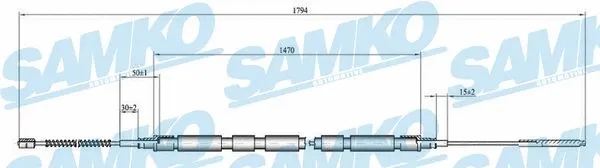 Cable Pull, parking brake (C0810B)