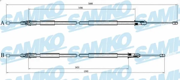 Cable Pull, parking brake (C1399B)