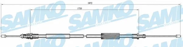 Cable Pull, parking brake (C0107B)