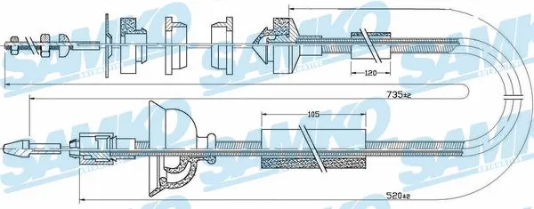 Cable Pull, clutch control (C0323C)