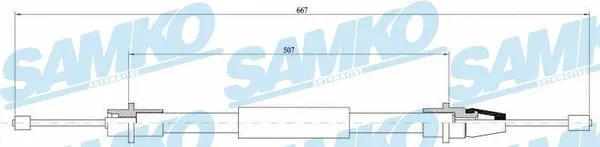 Cable Pull, parking brake (C0637B)