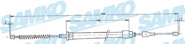 Cable Pull, parking brake (C0963B)