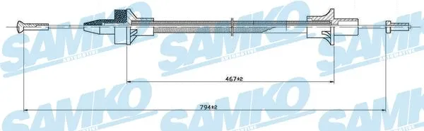 Cable Pull, clutch control (C0076C)