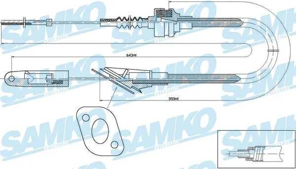 Cable Pull, clutch control (C0417C)