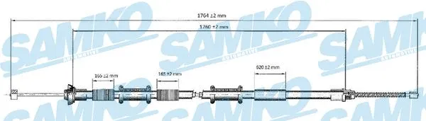 Cable Pull, parking brake (C0166B)