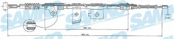 Cable Pull, parking brake (C0494B)