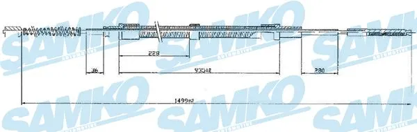 Cable Pull, parking brake (C0304B)