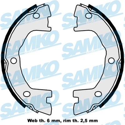 Brake Shoe Set, parking brake (89250)