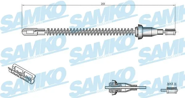 Cable Pull, parking brake (C0556B)