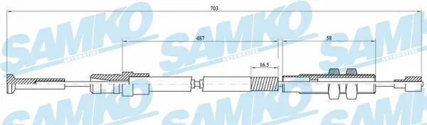 Cable Pull, clutch control (C0038C)