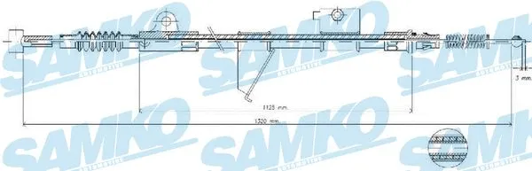 Cable Pull, parking brake (C0514B)