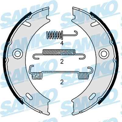 Brake Shoe Set, parking brake (87969)