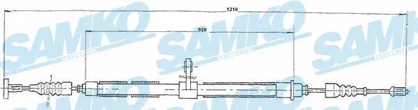 Cable Pull, parking brake (C0019B)