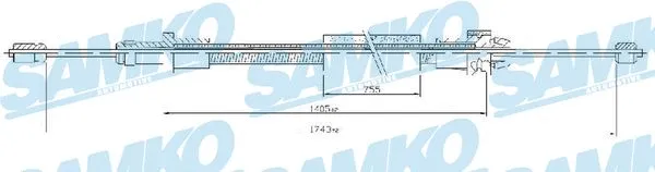 Cable Pull, parking brake (C0093B)