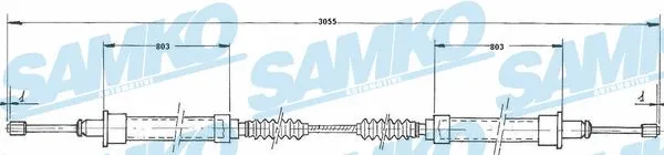 Cable Pull, parking brake (C0523B)
