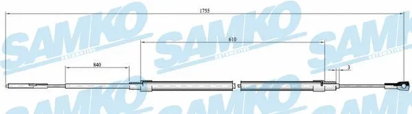 Cable Pull, parking brake (C0073B)