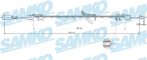 Cable Pull, parking brake (C0140B)