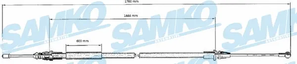 Cable Pull, parking brake (C0707B)