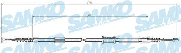 Cable Pull, parking brake (C1448B)