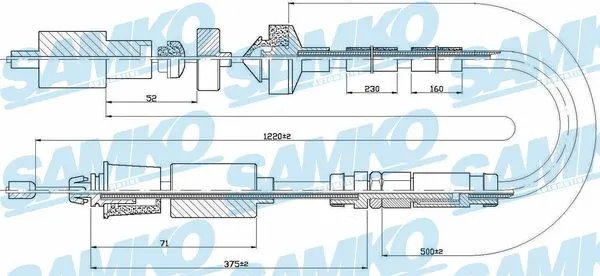 Cable Pull, clutch control (C0503C)