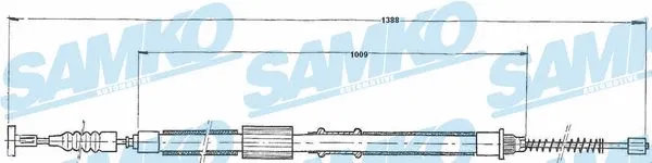 Cable Pull, parking brake (C1240B)