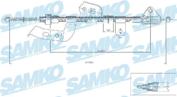 Cable Pull, parking brake (C0133B)