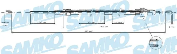 Cable Pull, parking brake (C0936B)