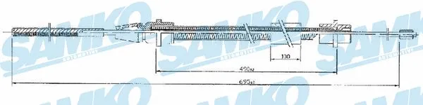 Cable Pull, parking brake (C0631B)