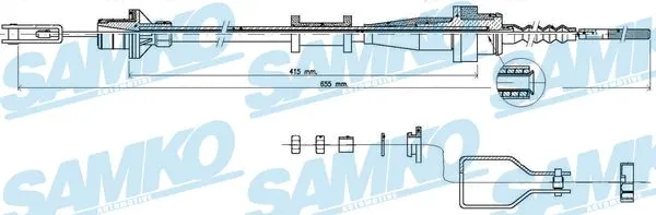 Cable Pull, clutch control (C0114C)