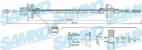 Cable Pull, clutch control (C0336C)