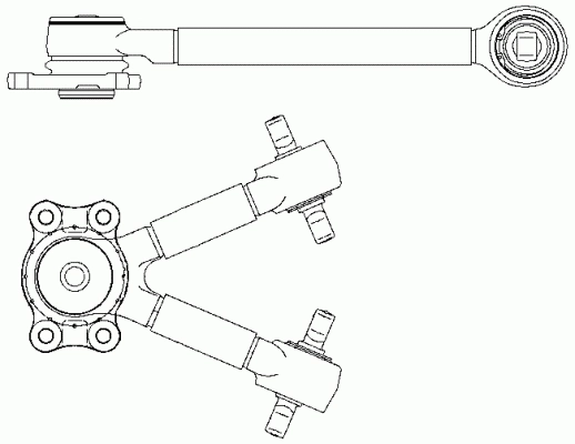 Control/Trailing Arm, wheel suspension (20411 01)
