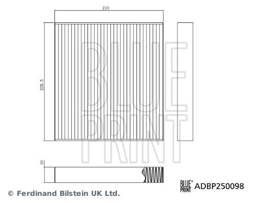 Filter, cabin air (ADBP250098)