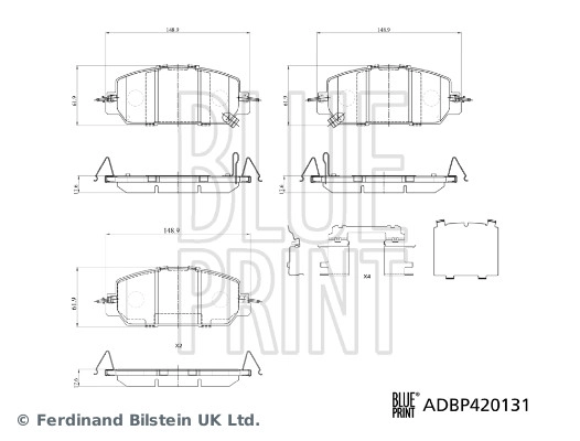Brake Pad Set, disc brake (ADBP420131)