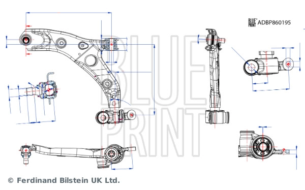 Control/Trailing Arm, wheel suspension (ADBP860195)