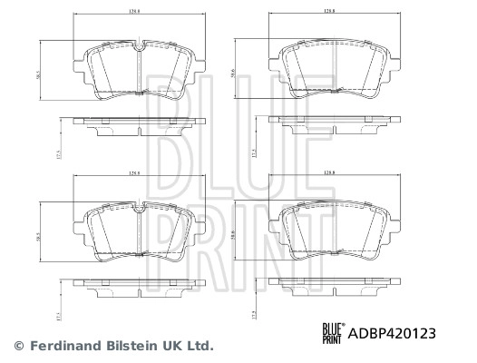 Brake Pad Set, disc brake (ADBP420123)