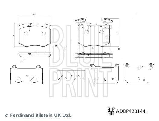 Brake Pad Set, disc brake (ADBP420144)