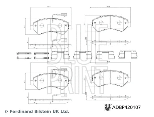 Brake Pad Set, disc brake (ADBP420107)