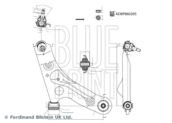 Control/Trailing Arm, wheel suspension (ADBP860205)