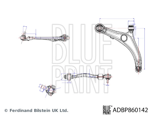 Control/Trailing Arm, wheel suspension
