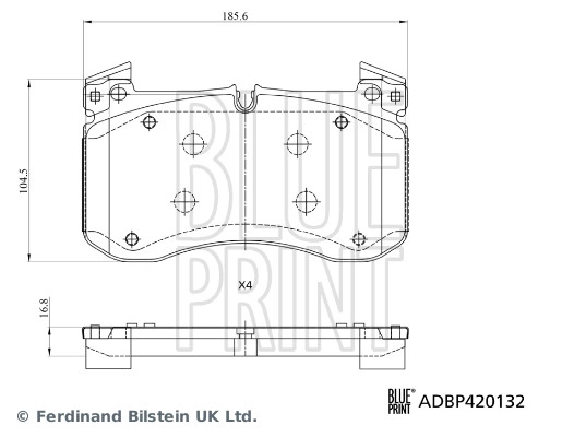 Brake Pad Set, disc brake (ADBP420132)