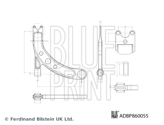 Control/Trailing Arm, wheel suspension