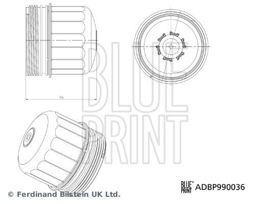 Cap, oil filter housing (ADBP990036)