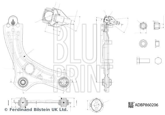 Control/Trailing Arm, wheel suspension (ADBP860206)
