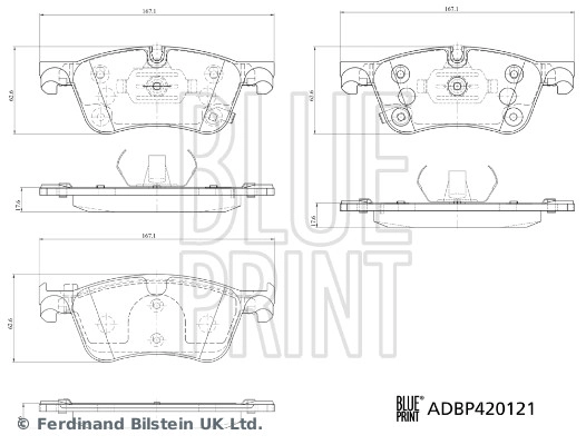Brake Pad Set, disc brake (ADBP420121)