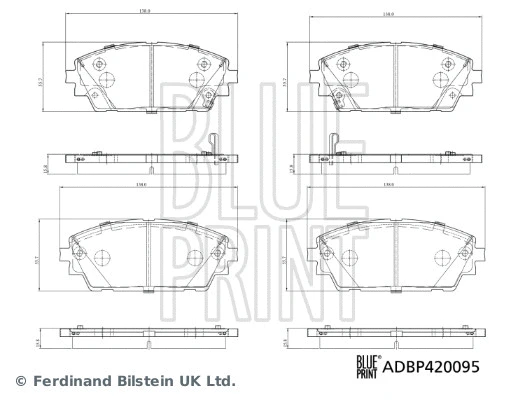 Brake Pad Set, disc brake (ADBP420095)