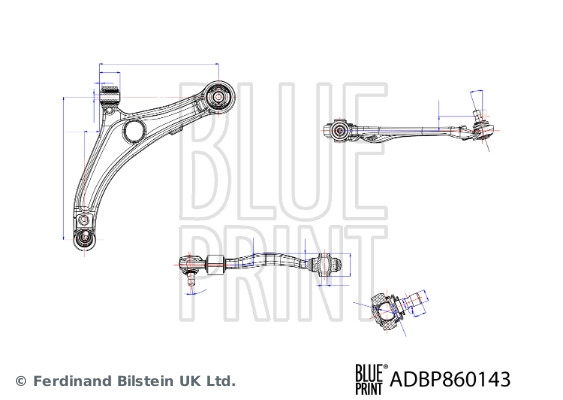 Control/Trailing Arm, wheel suspension