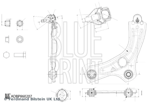 Control/Trailing Arm, wheel suspension (ADBP860207)